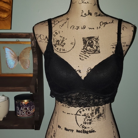 New PINK Victoria's Secret Pushup Lace Bralette Large - Picture 2 of 8